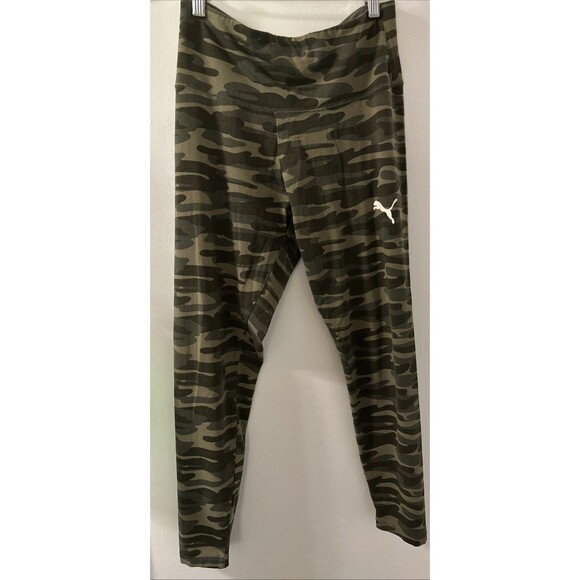 PUMA Size Medium Women's Logo Leggings - Puma Camouflage Pattern - Picture 1 of 13
